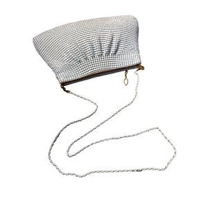 Vintage Purse White Metal Mesh Shoulder Bag